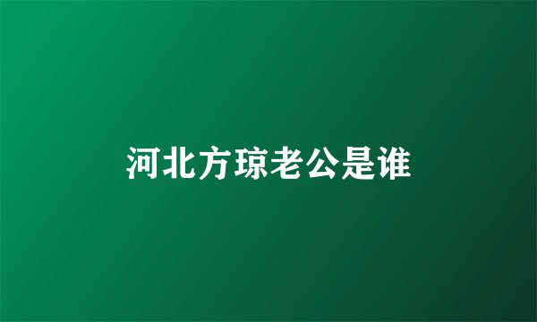 河北方琼老公是谁