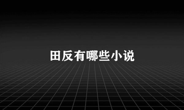 田反有哪些小说