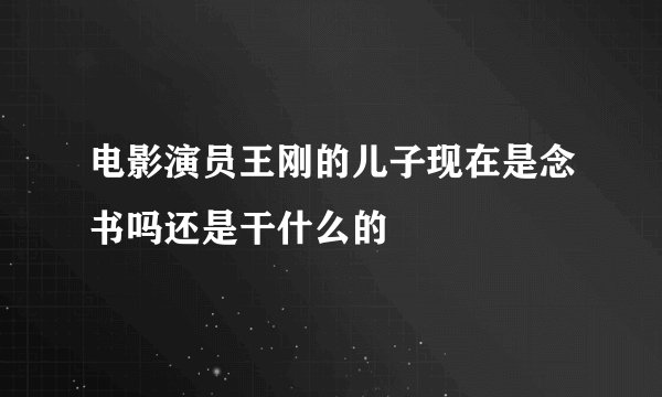 电影演员王刚的儿子现在是念书吗还是干什么的