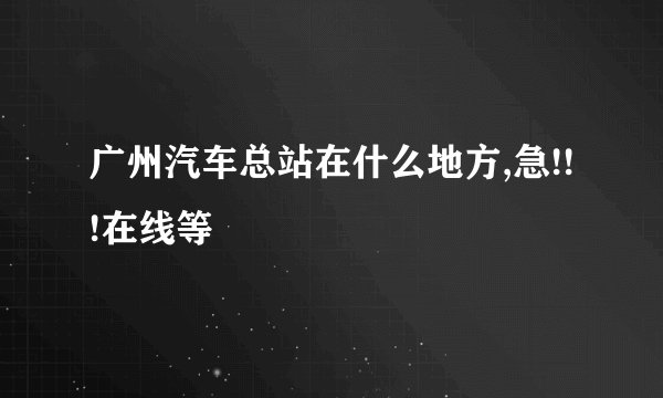广州汽车总站在什么地方,急!!!在线等