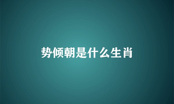 势倾朝是什么生肖