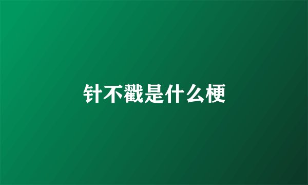 针不戳是什么梗