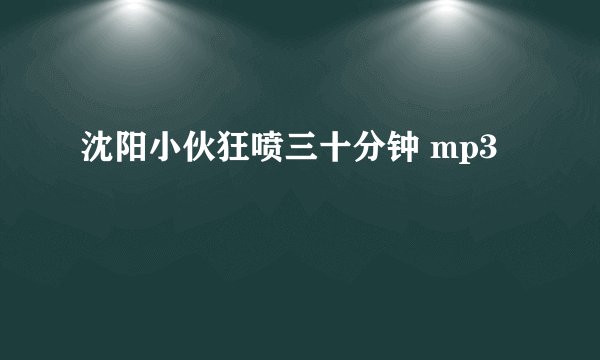沈阳小伙狂喷三十分钟 mp3