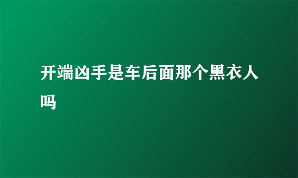 开端凶手是车后面那个黑衣人吗