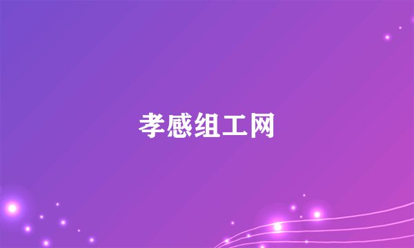 孝感组工网