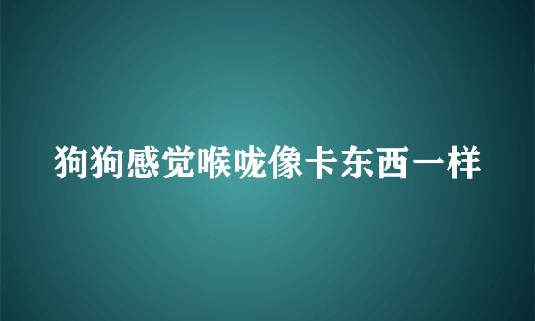 狗狗感觉喉咙像卡东西一样