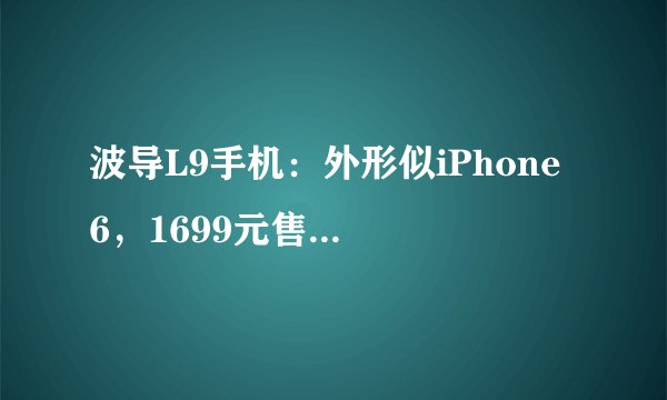 波导L9手机：外形似iPhone 6，1699元售价如何？