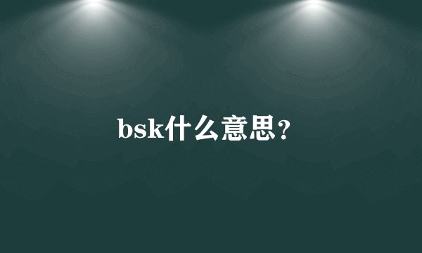bsk什么意思？