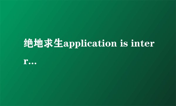绝地求生application is interrupted by external software