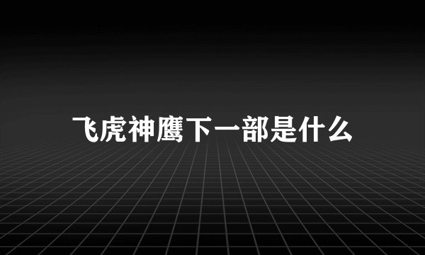 飞虎神鹰下一部是什么