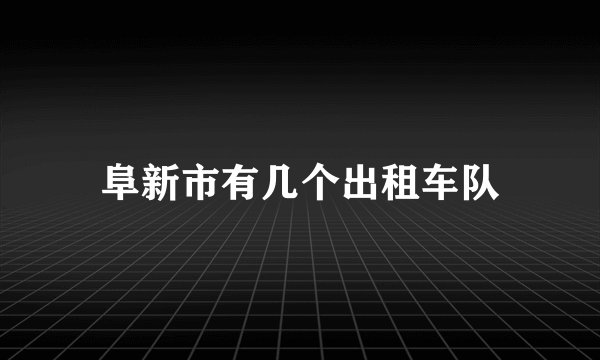 阜新市有几个出租车队