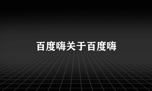 百度嗨关于百度嗨