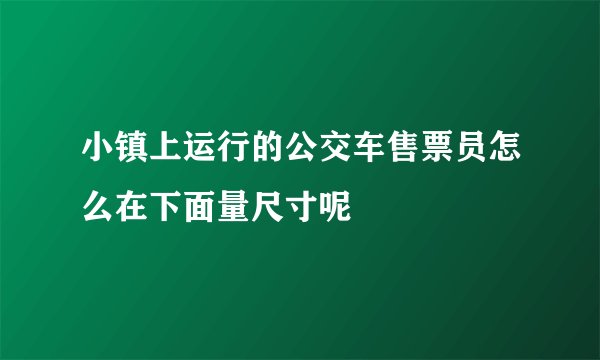 小镇上运行的公交车售票员怎么在下面量尺寸呢