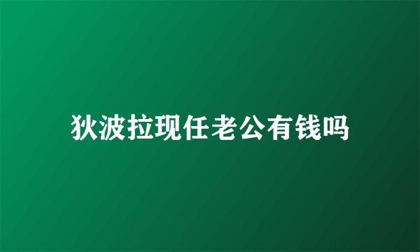 狄波拉现任老公有钱吗