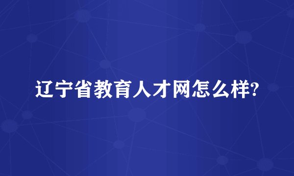 辽宁省教育人才网怎么样?