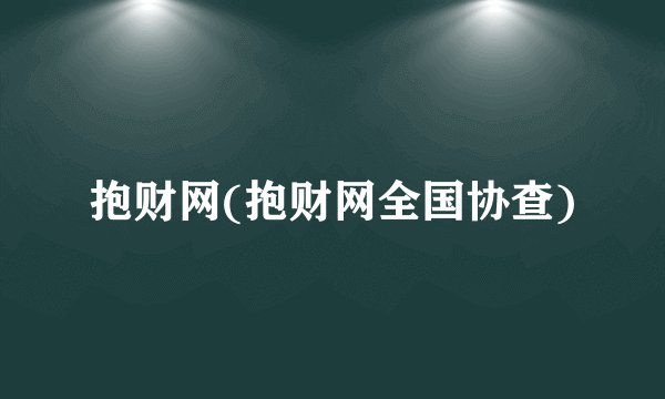 抱财网(抱财网全国协查)