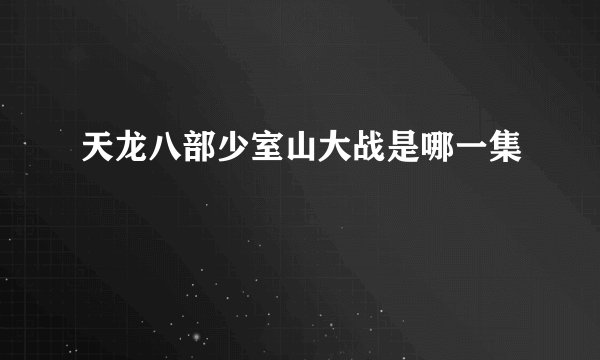 天龙八部少室山大战是哪一集