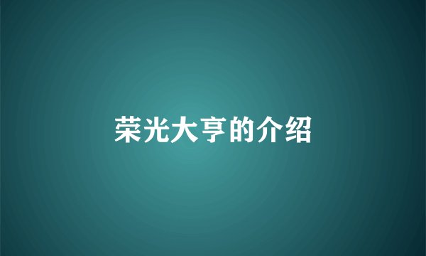荣光大亨的介绍