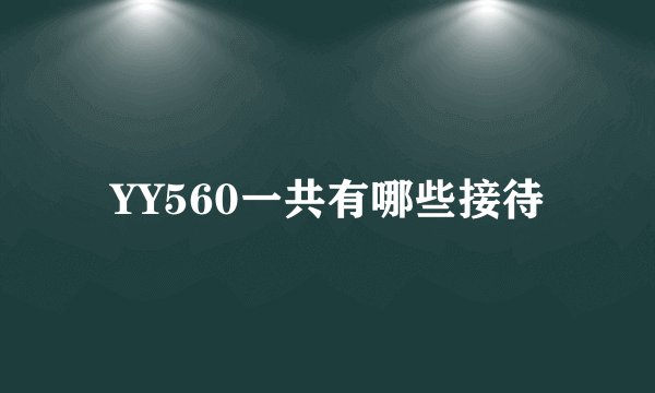 YY560一共有哪些接待