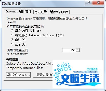 ie浏览器缓存文件放在哪里？