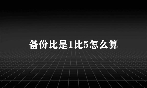 备份比是1比5怎么算
