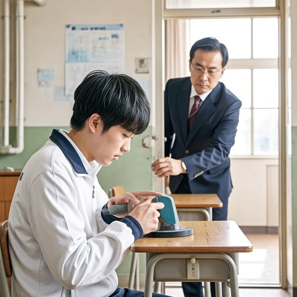 在教室里磨桌角被发现了怎么解决