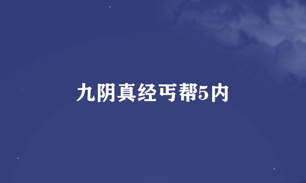 九阴真经丐帮5内