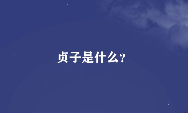 贞子是什么？