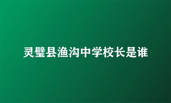 灵璧县渔沟中学校长是谁