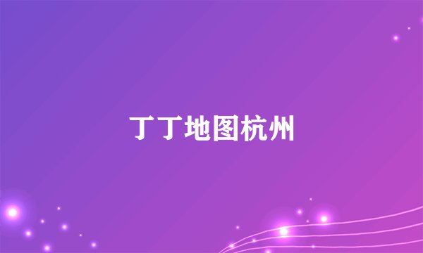 丁丁地图杭州