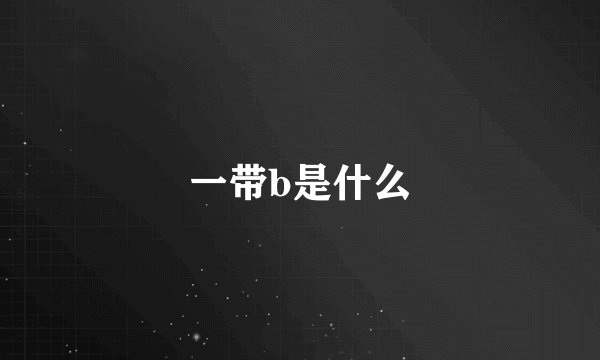 一带b是什么