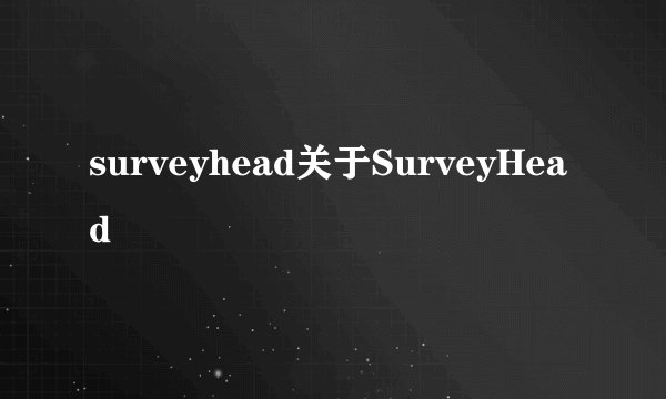 surveyhead关于SurveyHead