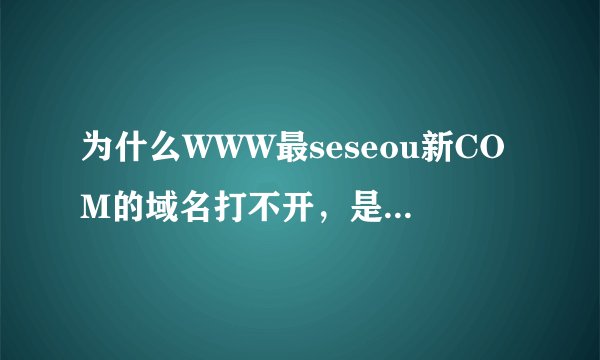 为什么WWW最seseou新COM的域名打不开，是不是seseou换新的地方