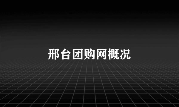 邢台团购网概况