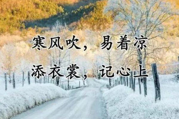 天冷加衣服的暖心图片