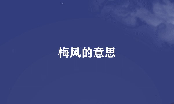 梅风的意思