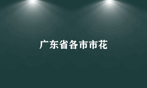 广东省各市市花