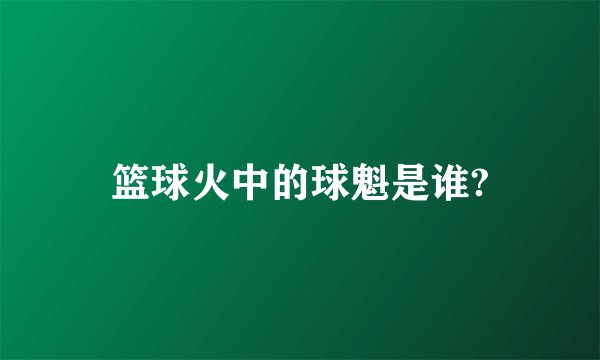 篮球火中的球魁是谁?