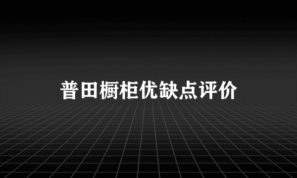 普田橱柜优缺点评价