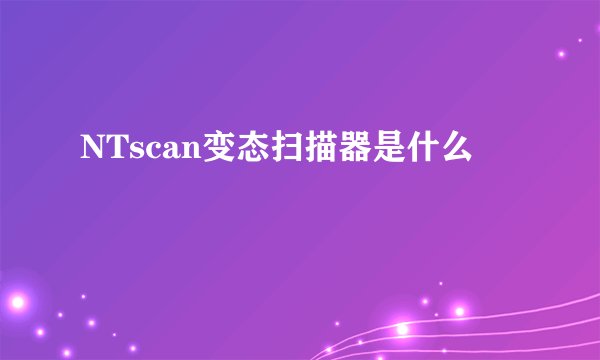 NTscan变态扫描器是什么