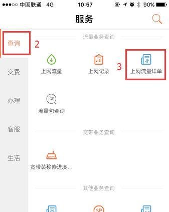 上网流量详单，这么查就对了