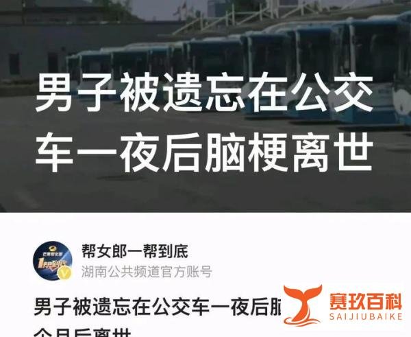 男子被遗忘公交一夜发病，因未及时医治脑梗离世