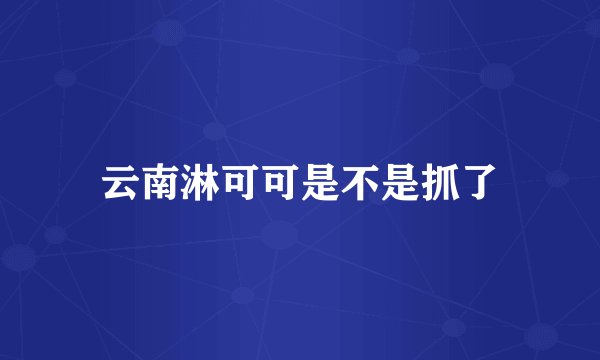 云南淋可可是不是抓了