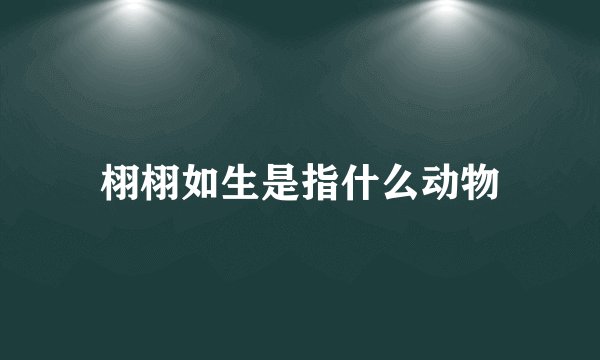 栩栩如生是指什么动物