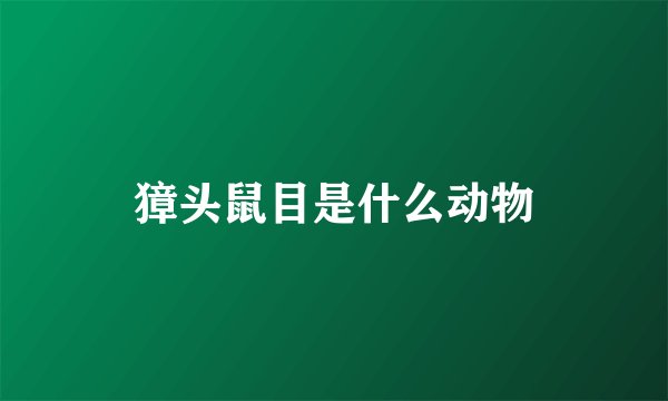 獐头鼠目是什么动物