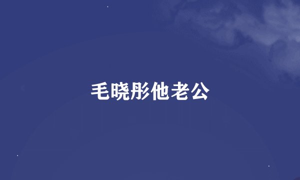 毛晓彤他老公