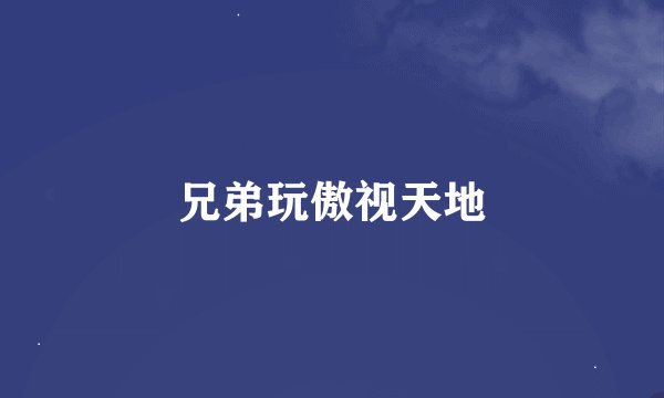 兄弟玩傲视天地