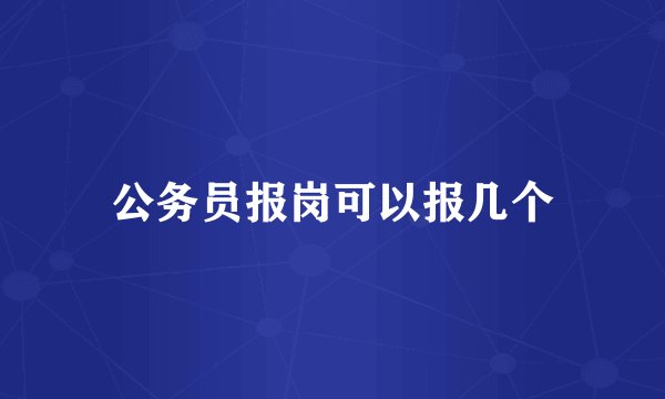 公务员报岗可以报几个