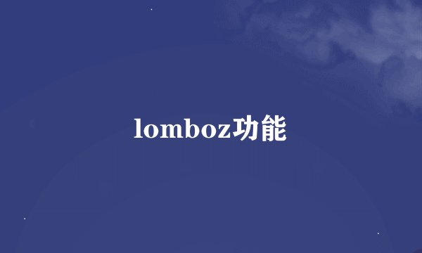 lomboz功能
