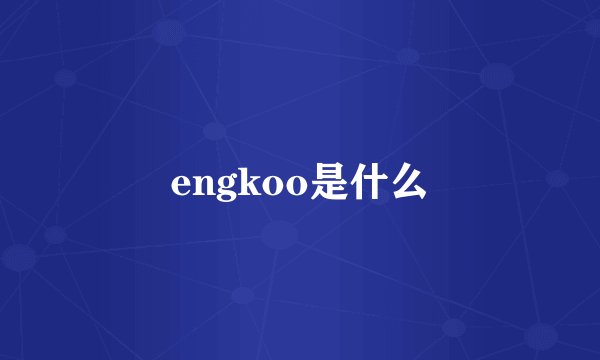 engkoo是什么